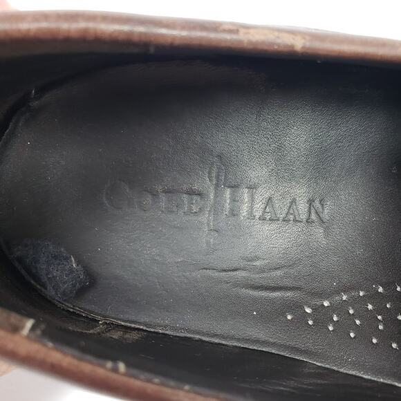 Cole Haan NikeAir Mens Size 9.5 Brown Leather Slip On Formal Dress Loafer Shoes main image 8